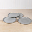 Load image into Gallery viewer, Plate Dinner-Rimmed-Handmade-Ceramic-Stoneware-Artisan Unique 8.5"-Farmhouse-Set of 4-Pottery-Made in USA-Rustic White
