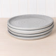 Load image into Gallery viewer, Plate Dinner-Rimmed-Handmade-Ceramic-Stoneware-Artisan Unique 8.5"-Farmhouse-Set of 4-Pottery-Made in USA-Rustic White
